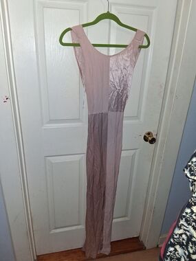 Sleeveless Two-Tone Mauve Maxi Dress